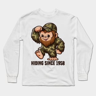 Bigfoot Hiding Since 1958 Long Sleeve T-Shirt